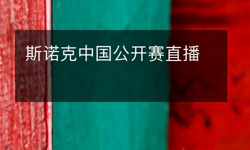 斯諾克中國公開賽直播